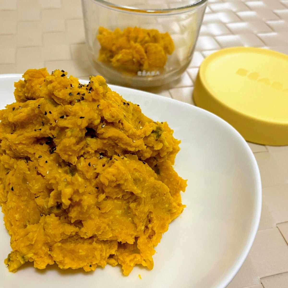 離乳食中期 取分け ささみとかぼちゃのサラダ レシピ 作り方 By 蒸せるミキサー Beaba ベアバ のベビークック 楽天レシピ 離乳食中期 取分け ささみとかぼちゃのサラダ レシピ 作り方 By 蒸せるミキサー Beaba ベアバ のベビークック 楽天レシピ